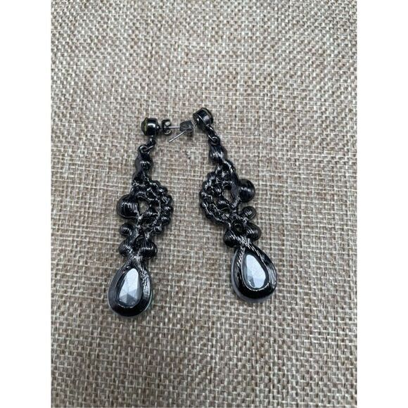 New EVER FAITH Women's Crystal Bohemia Bridal Hollow Wave  Chandelier Teardrop D - Picture 4 of 7